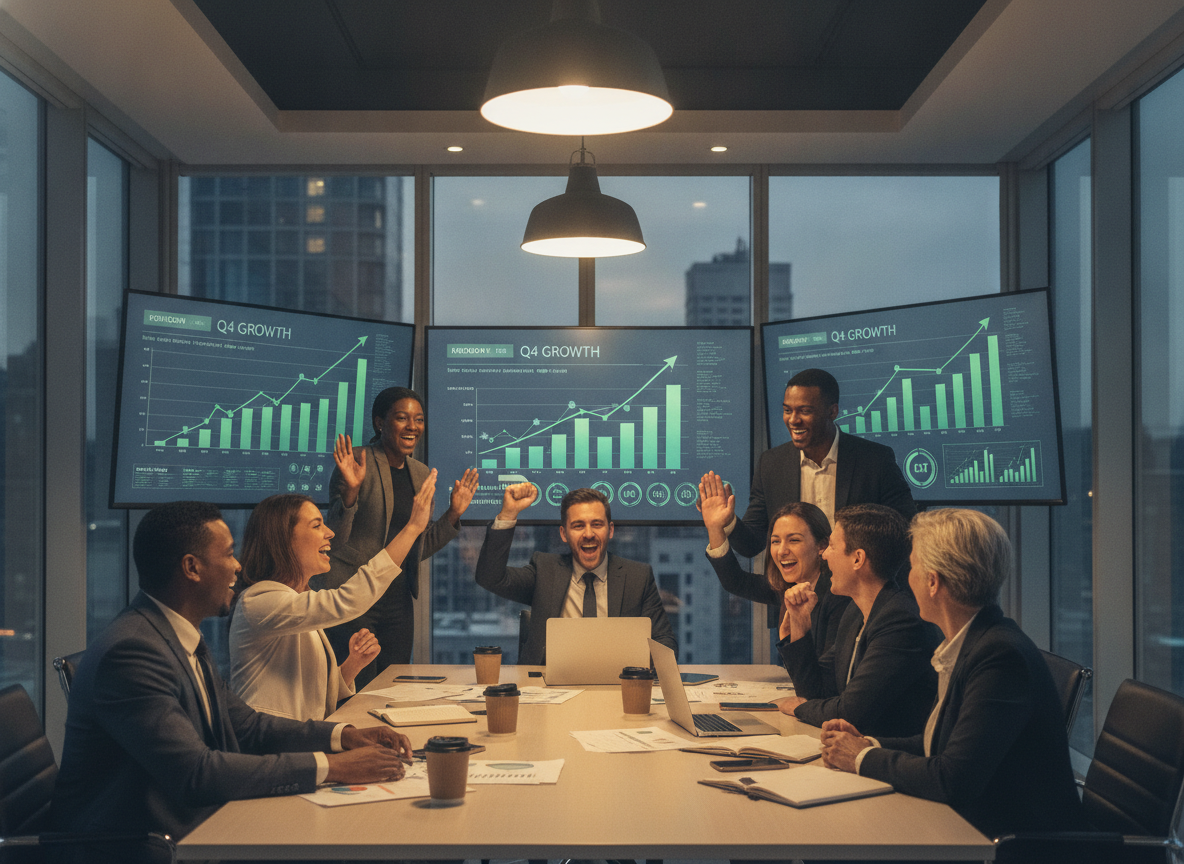 business growth charts success