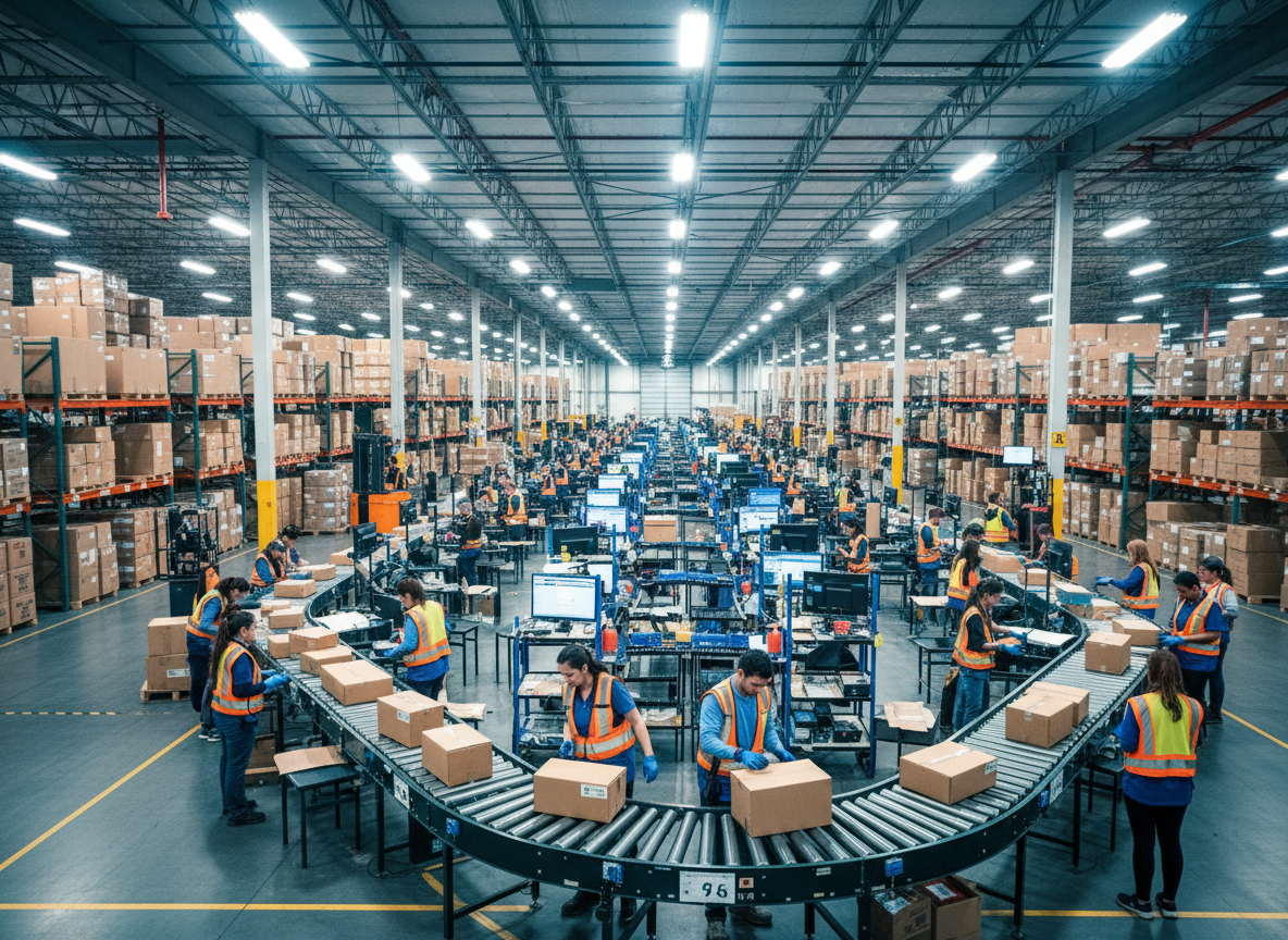 warehouse inventory boxes shipping