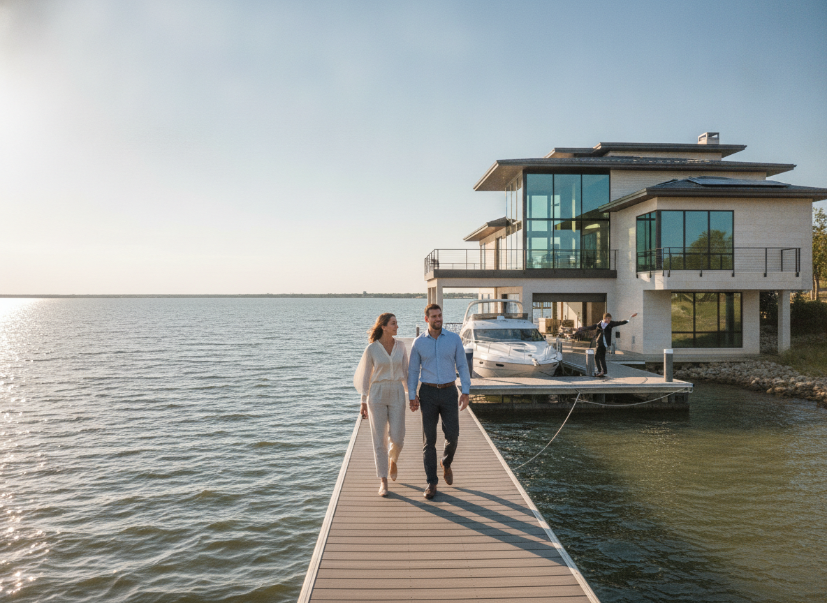 property viewing waterfront estate