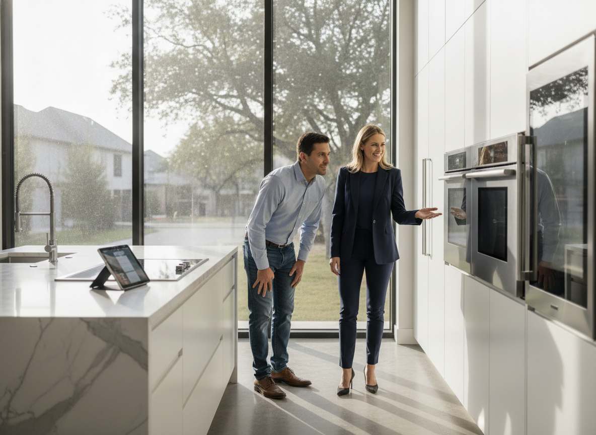 real estate agent home showing