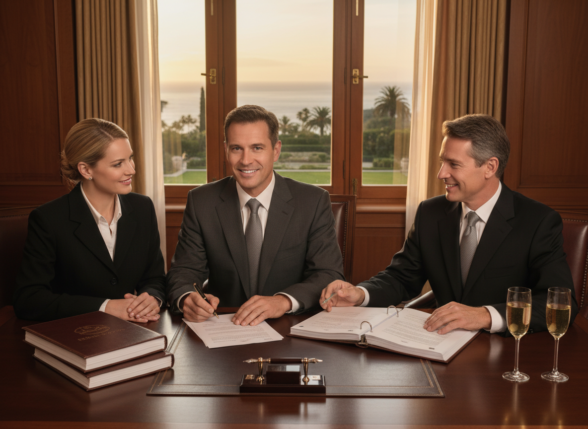 real estate contract signing