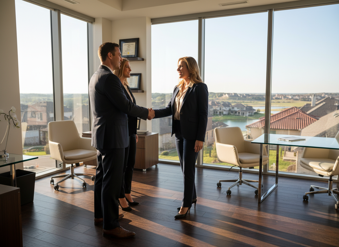 luxury real estate agent office