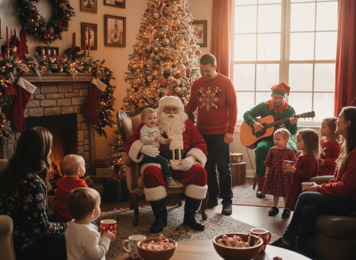 Santa photography studio setup