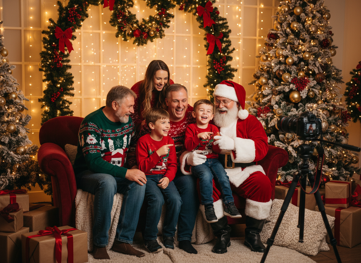 family Santa photo session